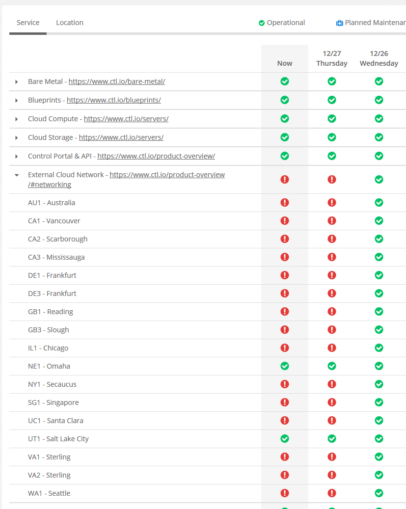 centurylink outage