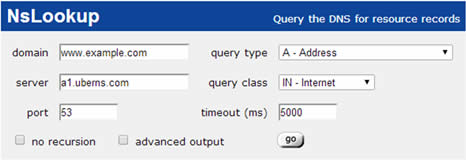 nslookup