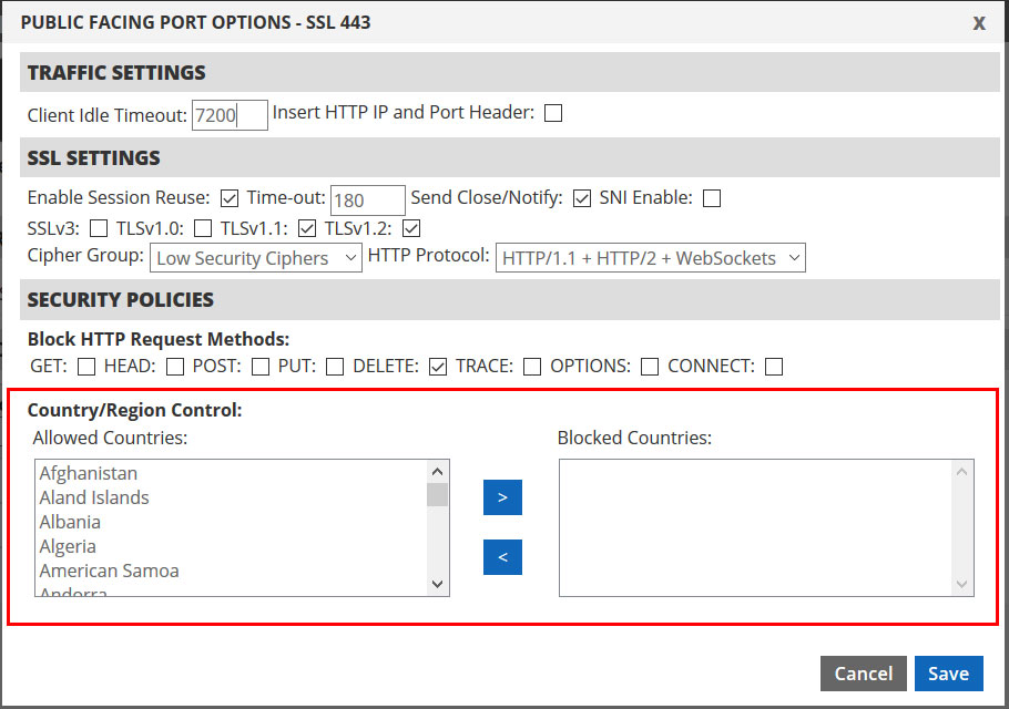 block countries