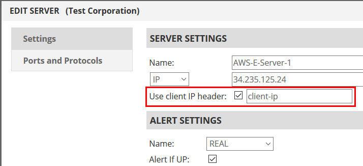 Inserting the client IP into the HTTP header