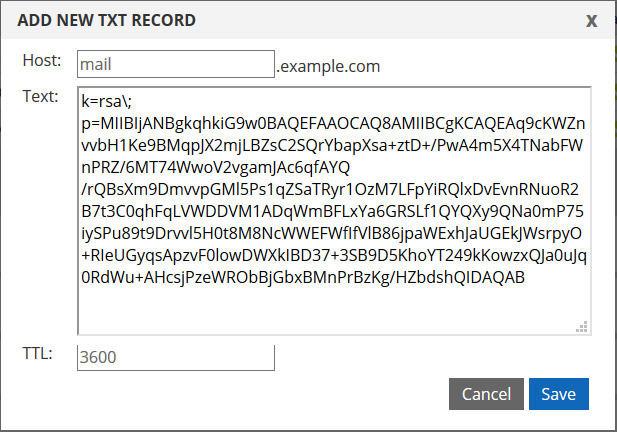 creating a DKIM record