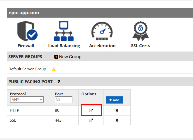 http to https options dialog