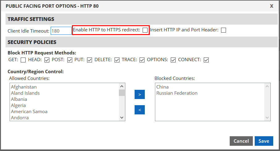 HTTP to HTTPS redirect