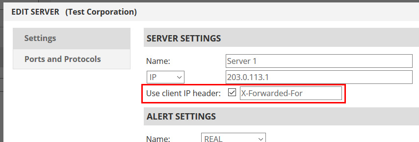 x-forwarded-for configuration