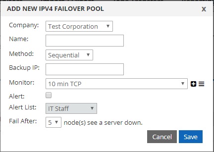 create failover pool