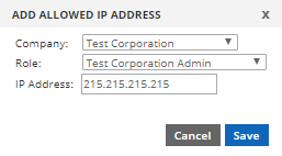 add allowed IP address