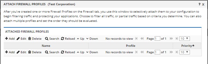 attach firewall profile