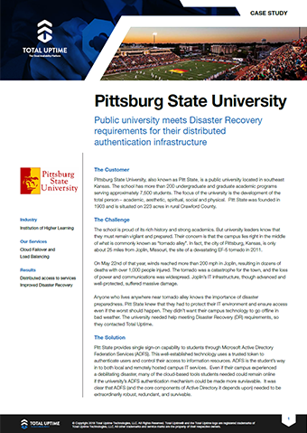 Pittsburg State University Case Study