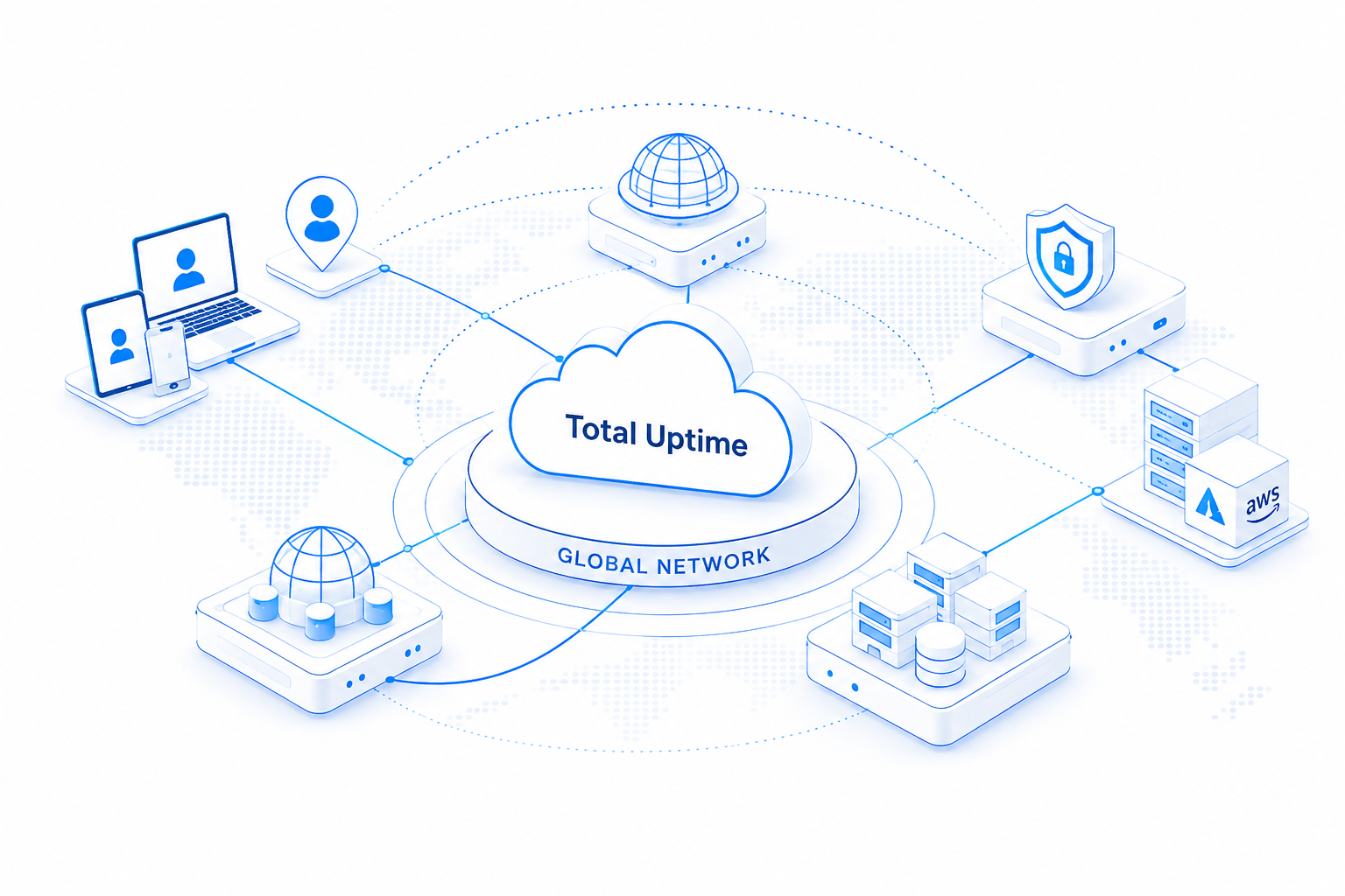 Global Cloud Network Infographic