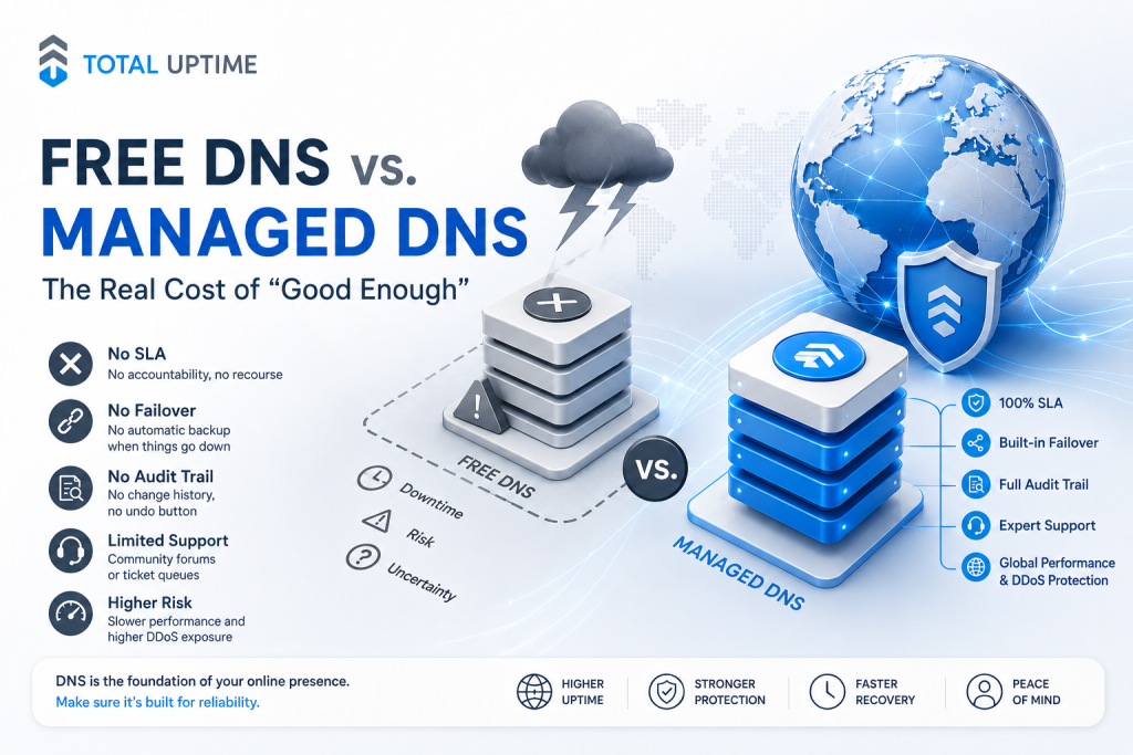 Free DNS vs. Managed DNS Reliability